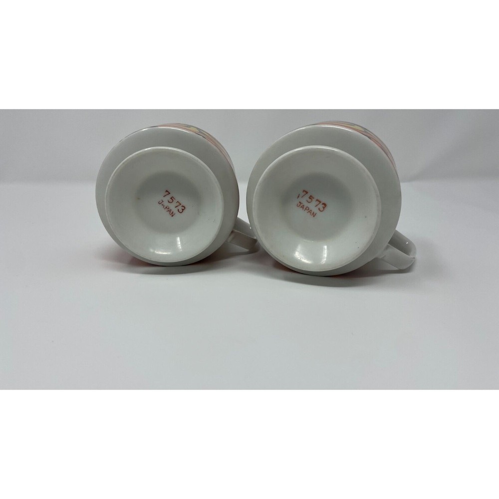 Vtg Mug Set Mod Swirl Design Coffee Cups Japan 1960s 70s Psychedelic - Picture 5 of 5
